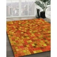 thumbnail image 3 of Ahgly Company Machine Washable Indoor Square Transitional Neon Red Area Rugs, 7' Square, 3 of 7