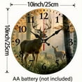 thumbnail image 3 of Creowell Deer Forest Nature Wall Clock 10 Inch Silent Mechanical Decor 10x10in, 3 of 8