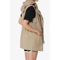 thumbnail image 4 of TheMogan Women's PLUS Drawstring Loose Fit Utility Vest Sleeveless Military Jacket, 4 of 7