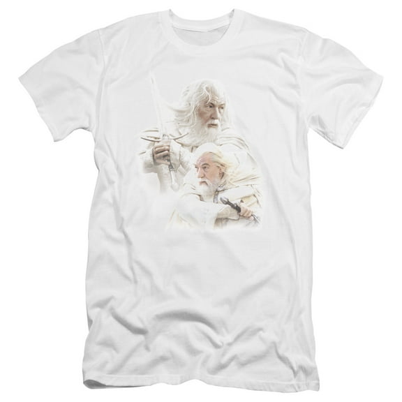 Lord of the Rings Gandalf The White Premium Canvas Adult Slim Fit 30/1 T-Shirt White