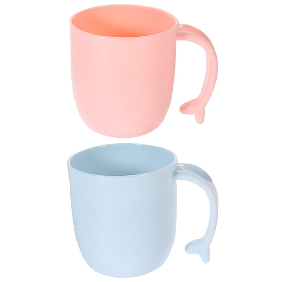 LEORX Bathroom Cups Reusable Rinse Mug PP Cute Design Cups Bathroom Use 2Pcs
