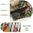 thumbnail image 6 of Retro Rooster Round Area Rug 3.3 FT, Non Slip Small Entryway Kitchen Mat, Farmhouse Watercolor Animals Floral Washable Soft Circular Rug Non-Shedding Door Mat for Bathroom Playroom Kids Room, 6 of 9