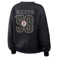 thumbnail image 3 of Women's WEAR by Erin Andrews Black San Francisco Giants Heavyweight Crew Neck Sweatshirt, 3 of 4