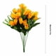 thumbnail image 3 of Flores artificiales 6 tallos 18 cabezas, rosa amarillo blanco, naranja rojo y decoración del hogar, 14,17" de altura, 3 of 6