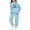Light Blue, variant on Byoo Toddler Girls Christmas Outfits Kangaroo Pocket Hoodie T Sweatpants Sets Holiday Xmas Warm Outfits for Kids