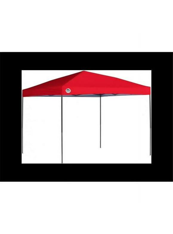 Quik Shade 157377DS ST100 10 x 10 ft. Straight Leg Canopy, Red Cover - Black Frame