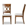 thumbnail image 4 of Baxton Studio Lucie Modern and Contemporary Grey Fabric Upholstered and Walnut Brown Finished Wood 2-Piece Dining Chair Set, 4 of 8