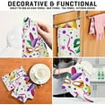 thumbnail image 7 of SKYSONIC Mardi Gras Kitchen Towel Set of 4, Super Soft Absorbent Hand Towel Tea Towel Tableware Cleaning Rag for Kitchen, Home, Hotel, Beach, Bathroom, Gym, 7 of 7
