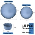 thumbnail image 5 of Onader Dinnerware Sets for 6, 18 Piece Plates and Bowls Dish Set, Kitchen Dinner Ware Dining Dishware, Microwave & Dishwasher Safe - Speckled Gray, 5 of 7