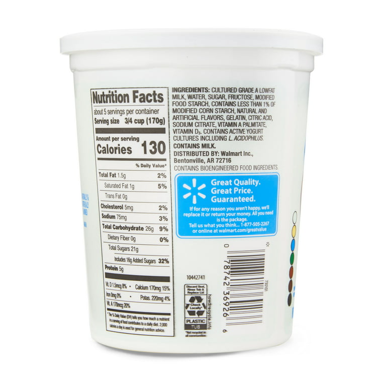 Activia Vanilla Probiotic Greek Nonfat Yogurt 21.2 oz, Low-Fat & Nonfat