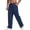 Dark Blue #006, variant on Men's Lightweight Sweatpants Open Bottom Drawstring Sweat Pants Straight Leg Gym Fall Lounge Pants with Pockets, M