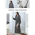 thumbnail image 4 of AMITOFO Plush Robes for Women Soft Warm Fleece Bathrobe Ladies Long Comfy Spa Bath Robe Housecoat, 4 of 11