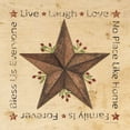 thumbnail image 2 of Spivey, Linda 20x20 Black Ornate Wood Framed with Double Matting Museum Art Print Titled - Live, Laugh, Love Barn Star, 2 of 4