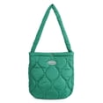 thumbnail image 1 of Bolso informal para mujer, bolsa acolchada de gran capacidad para compras, viaje, verde, 1 of 3