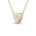 thumbnail image 2 of SZUL Women's Lab Grown 1 Carat Trillion Shaped Bezel Set Diamond Solitaire Pendant in 14K Yellow Gold, 2 of 7