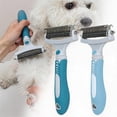 thumbnail image 2 of Pet Grooming Rake, Metal Comb and Flea Comb for Cats and Dogs, Double-Sided Dematting Tool, Extra-Wide Deshedding Brush for Long Hair Pets, 2 of 5