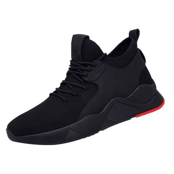 tredstone Men Lace-up Shoes Flat Sole Boys Sneaker Breathable Mesh Casual Sports Running High Top Shoe