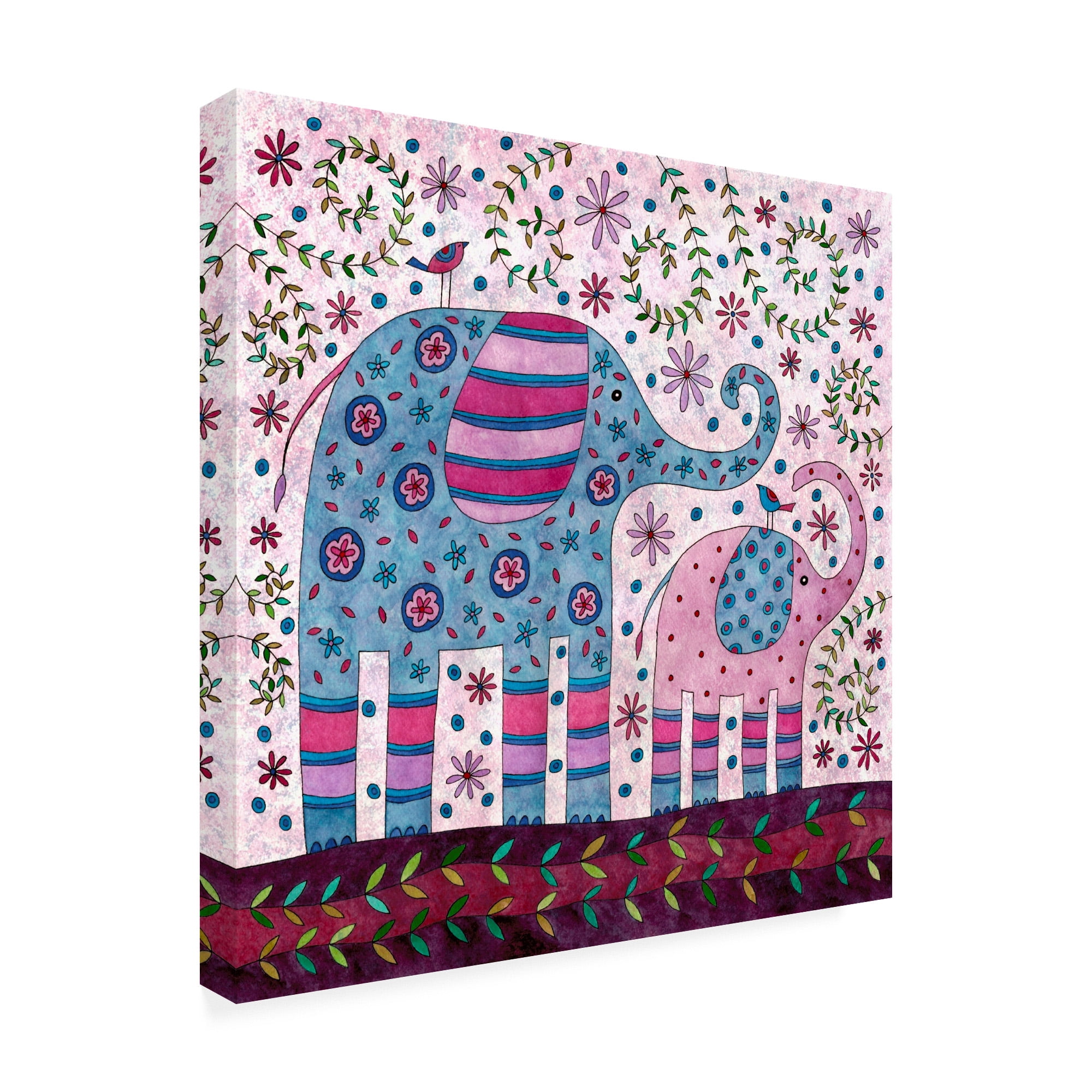 Trademark Fine Art 'Elephant Walk' Canvas Art by Kim Conway