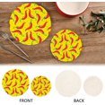 thumbnail image 4 of Red Spicy Chili Pepper Round Cotton Trivets Pot Holders, Hot Pads Pure Cotton Stylish Coasters for Boho, Farmhouse, Kitchen - 2pcs Home Decor, 4 of 7