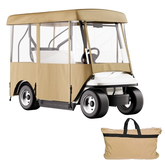 GJWL 4 Passenger Driving Enclosure Golf Cart Cover Fits EZ GO Club Car, Yamaha