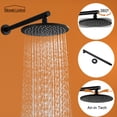 thumbnail image 4 of Boyel Living 5-Spray Patterns with 2.4 GPM 9 in. Wall Mount Dual Shower Heads with Pressure Balance Valve and Trim in Matt Black, 4 of 7