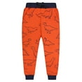 thumbnail image 3 of Bjutir Toddler Boy Girl Pants Cartoon Dinosaur Print Pattern Sweatpants Cotton Drawstring Elastic Waist Sport Jogger Pants With Pocket Fall Winter Outdoor Children Clothes For 8 Years, 3 of 4