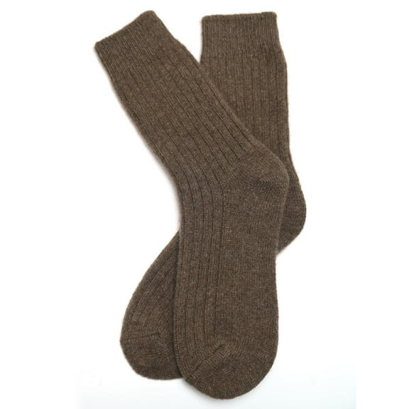 Zaya's Chic House - Natural Yak Wool Thick Socks - Un-dyed Bed Socks for Poor Blood Circulation, Made in Mongolia, Unisex