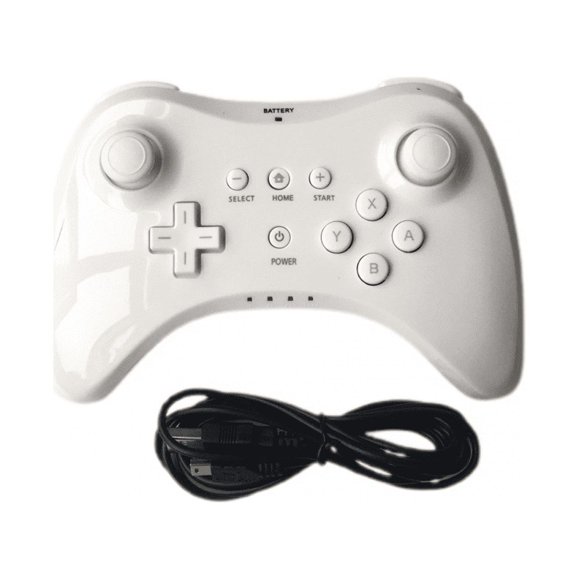 Manette Pro pour Wii U, Manette Sans Fil PowerLead pour Wii U, Télécommande de Jeu Analogique Double Joystick (Blanc)