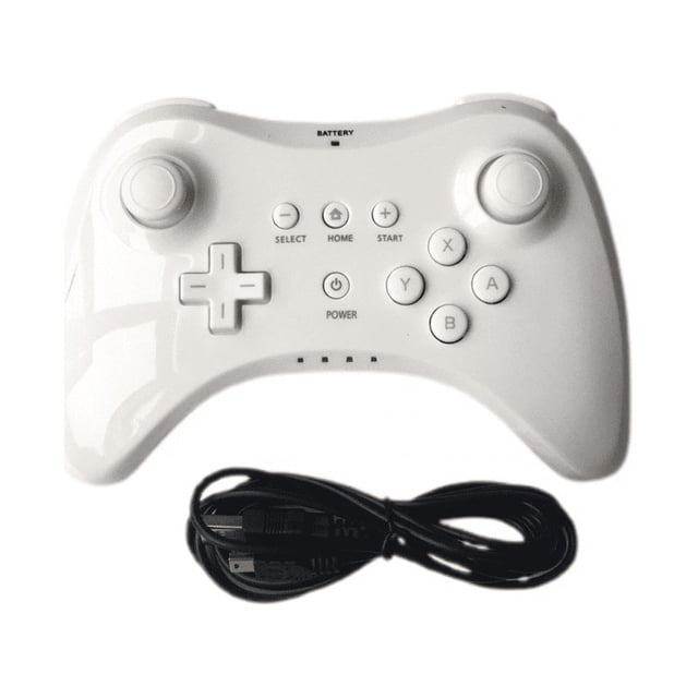 Pro Controller for Wii U, PowerLead Wireless Controller Gamepad for Wii U Dual Analog Game Remote Joystick (White)