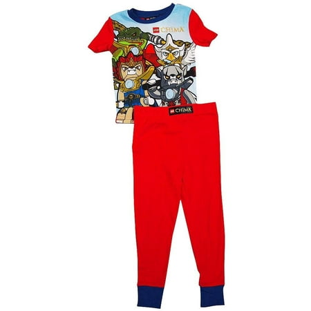 Superhero - Little Boys Short Sleeve Long Leg Pajamas LEGENDS RED / 4