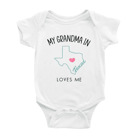 

My Grandma In Texas Loves Me Baby Clothing For Boy Girl Bodysuits 3-6 Months