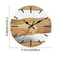 thumbnail image 4 of Fakrich 30CM Silent Wooden Brown Wall Clock, Farmhouse Style Vintage Rustic Clocks for Walls, Distressed Kitchen Clock Decorative for Living Room Bedroom Office ﻿(A), 4 of 10