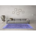 thumbnail image 3 of Ahgly Company Indoor Round Abstract Blue Contemporary Area Rugs, 5' Round, 3 of 4