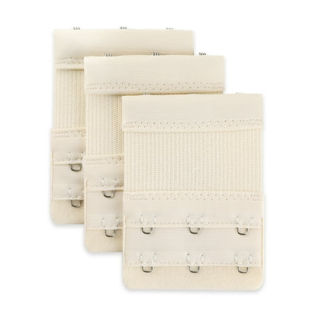 Ladies Beige Bra Extenders Strap Extension 3-hook, 3-pack