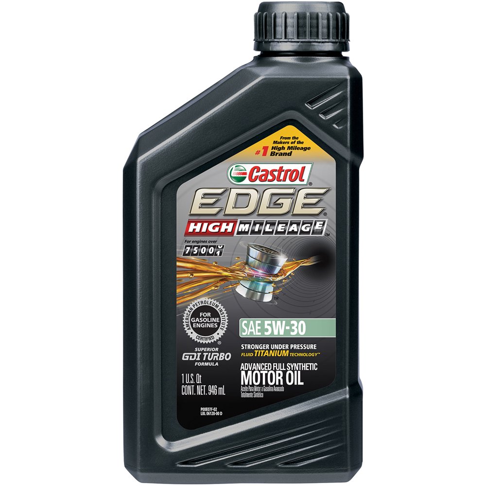 Castrol EDGE High Mileage 5W30 Advanced Full Synthetic Motor Oil, 1