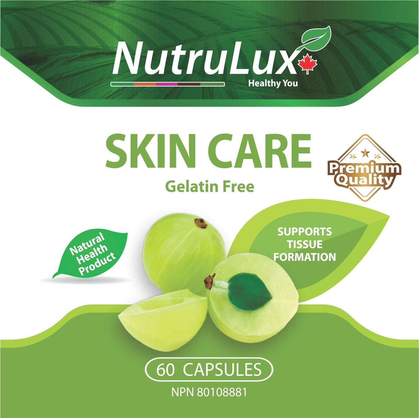 NutruLux Skin Care ( 60 mg Vitamin C ) Halal Gelatin Free Capsules