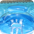 thumbnail image 4 of Poolmaster Water-Pop Circular Swimming Pool Tube Float Lounge - Blue, 4 of 7