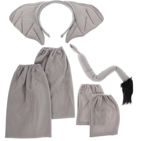 FENGGUIQU Versatile Dark Grey Elephant Costume Accessory for Safe and Portable Use 1Set