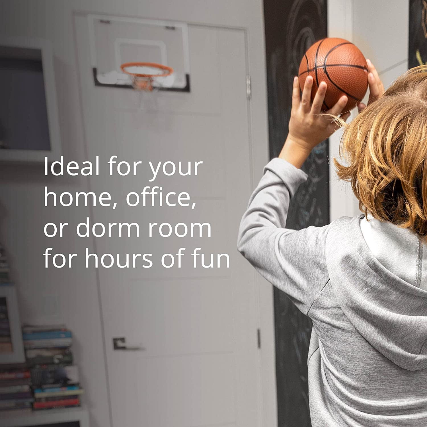 Pro Mini Indoor Basketball Hoop - Over The Door – Portable - Great For Home, Dorms, Offices, and Gifts