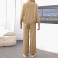 thumbnail image 4 of Ashirexll Womens Winter Sets, Womens 2 Piece Outfits, Winter Collar Fashion Loose Casual Sweater and Long Pants Knitted Long Sleeve Set, 4 of 6