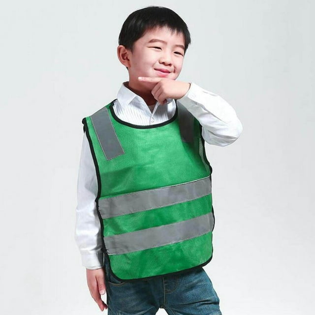 tredstone Hi Vis Child Safety Reflective Vest Waistcoat Traffic Work Cycling Clothes green