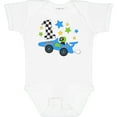 thumbnail image 3 of Inktastic Happy 1st Birthday Blue Racing Car Boys or Girls Baby Bodysuit, 3 of 5