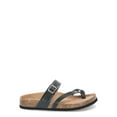 thumbnail image 2 of Time and Tru Women's Asymmetric Strap Footbed Sandals, Wide Width Available, 2 of 6