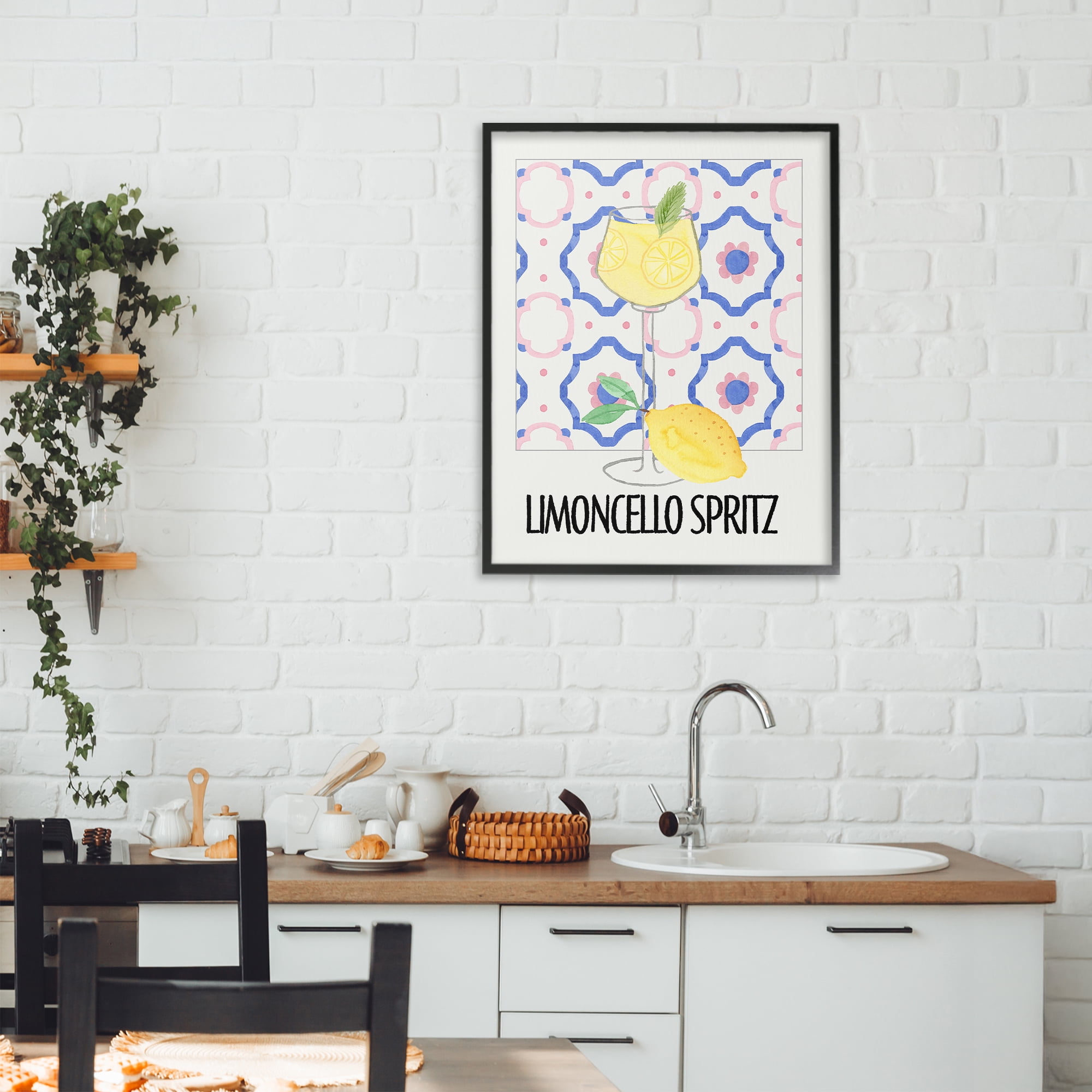 Stupell Industries Italy Spritz on My Mind Black Framed Giclee Art, design by Nina Jacobs