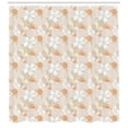 thumbnail image 3 of Floral Shower Curtain, Botanical Garden Composition Abstract Flourishing Plant Ornaments Graceful Nature, Fabric Bathroom Set with Hooks, 69W X 84L Inches Extra Long, Multicolor, by Ambesonne, 3 of 3