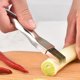 thumbnail image 5 of Muyoka Cuchillo de cebolla verde picado de acero inoxidable, herramienta de cocina, cubiertos, cortador de verduras, cortador de ceboll铆n afilado, cuchillo triturado, 5 of 7