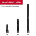 thumbnail image 2 of Hyper Tough 3-Piece 1/2-inch Drive Impact Extension Bar Set, 2 of 12