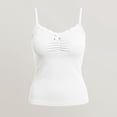 thumbnail image 5 of hoksml Women's Lace Trim Camisole Top with Built-in Bra, Adjustable Cross Back Straps, Stretch Soft Fabric Invisible Layering Tank Top for Daily Casual Wear, 5 of 6