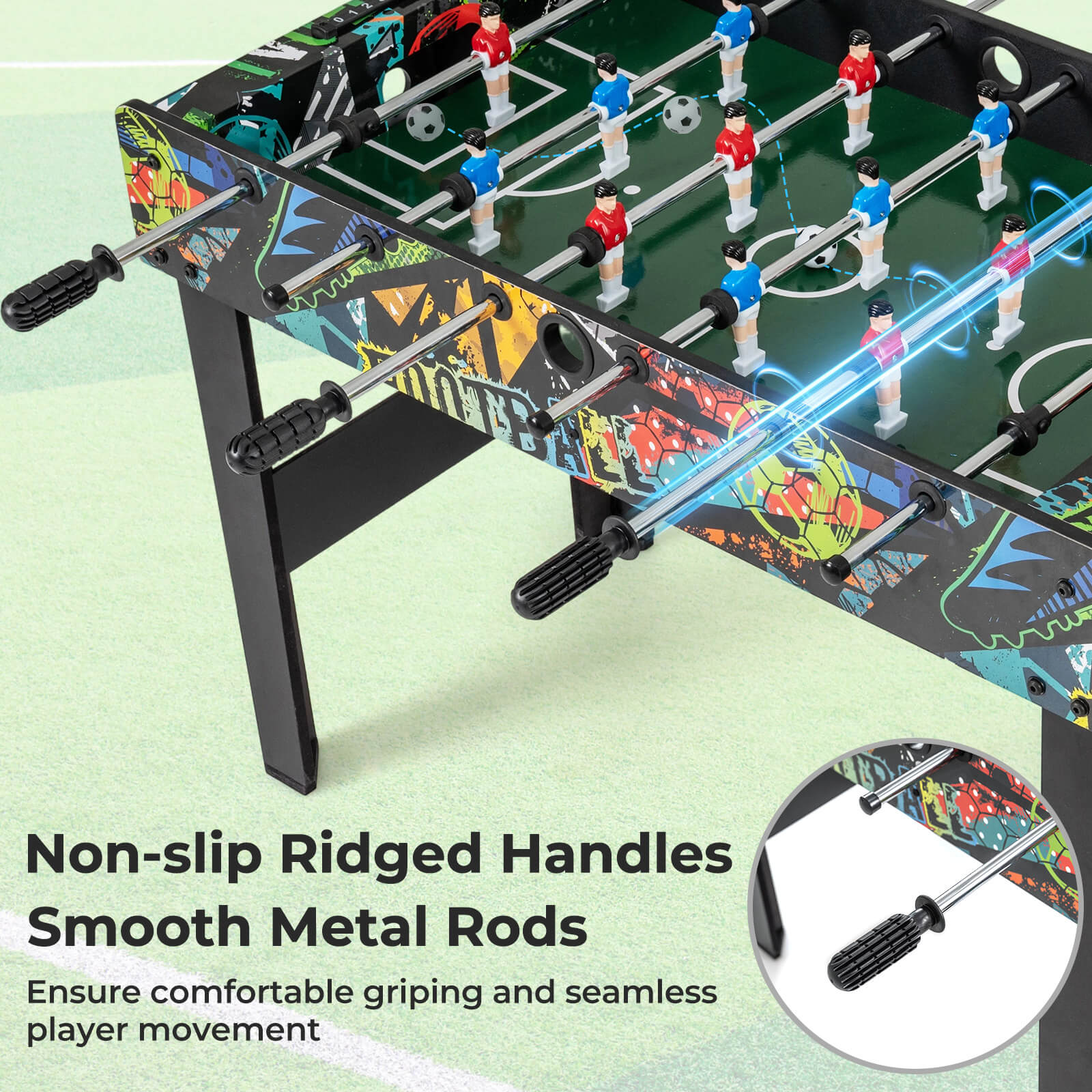 Costway 37" Mini Foosball Table 2-in-1 Game Table with Detachable Legs for Tabletop
