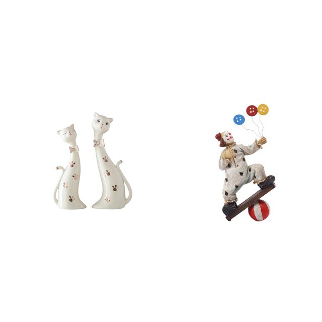 Figura decorativa de pareja de gatos y payasos, estatua, escultura, regalo de boda para comedor, repisa de , adorno artesanal, centro